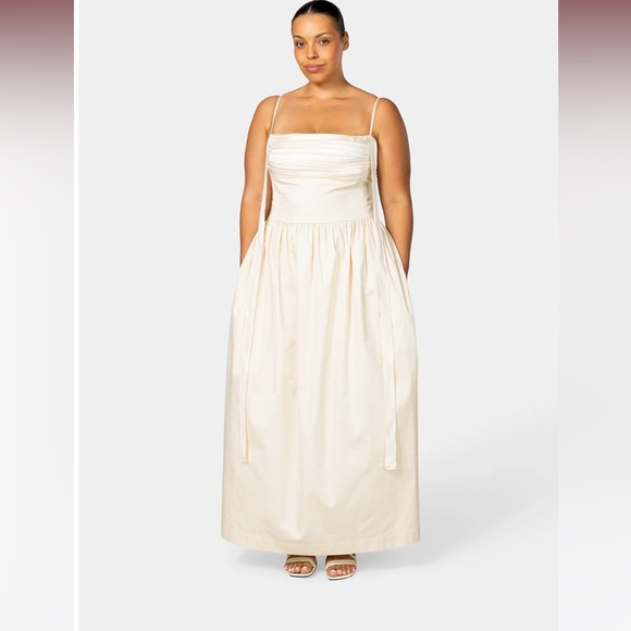 ELIN MAXI DRESS IVORY - Picture 4 of 8